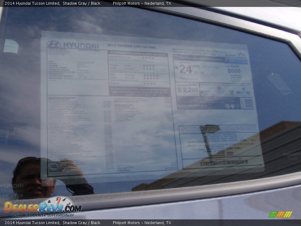 2014 Hyundai Tucson Limited Shadow Gray / Black Photo #36