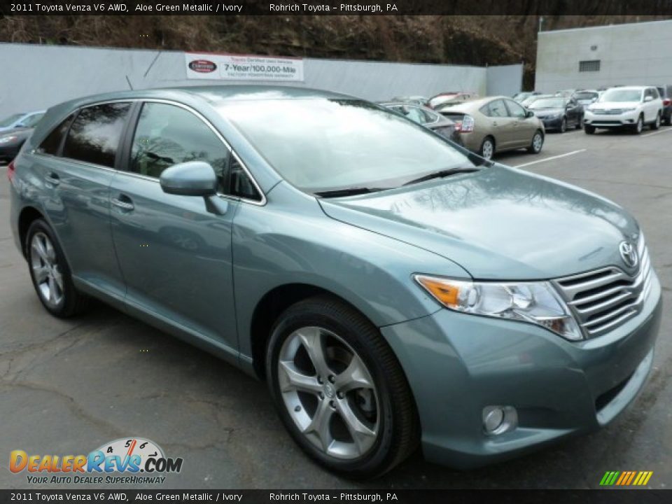 2011 Toyota Venza V6 AWD Aloe Green Metallic / Ivory Photo #1