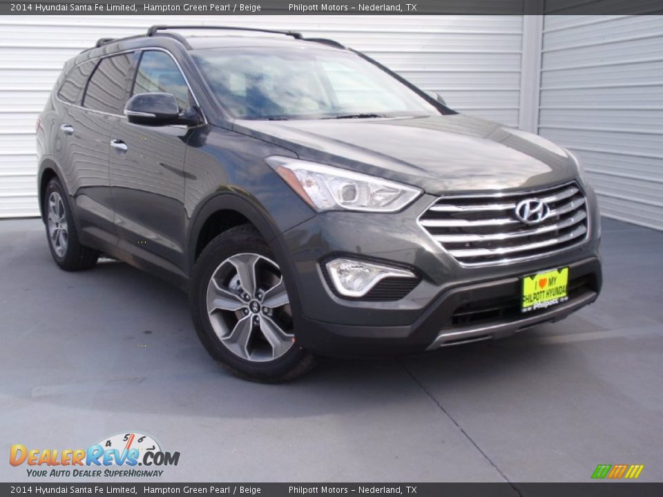 2014 Hyundai Santa Fe Limited Hampton Green Pearl / Beige Photo #2