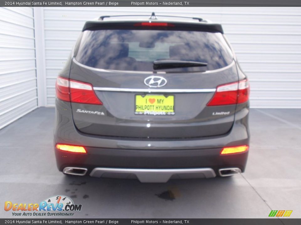 2014 Hyundai Santa Fe Limited Hampton Green Pearl / Beige Photo #5