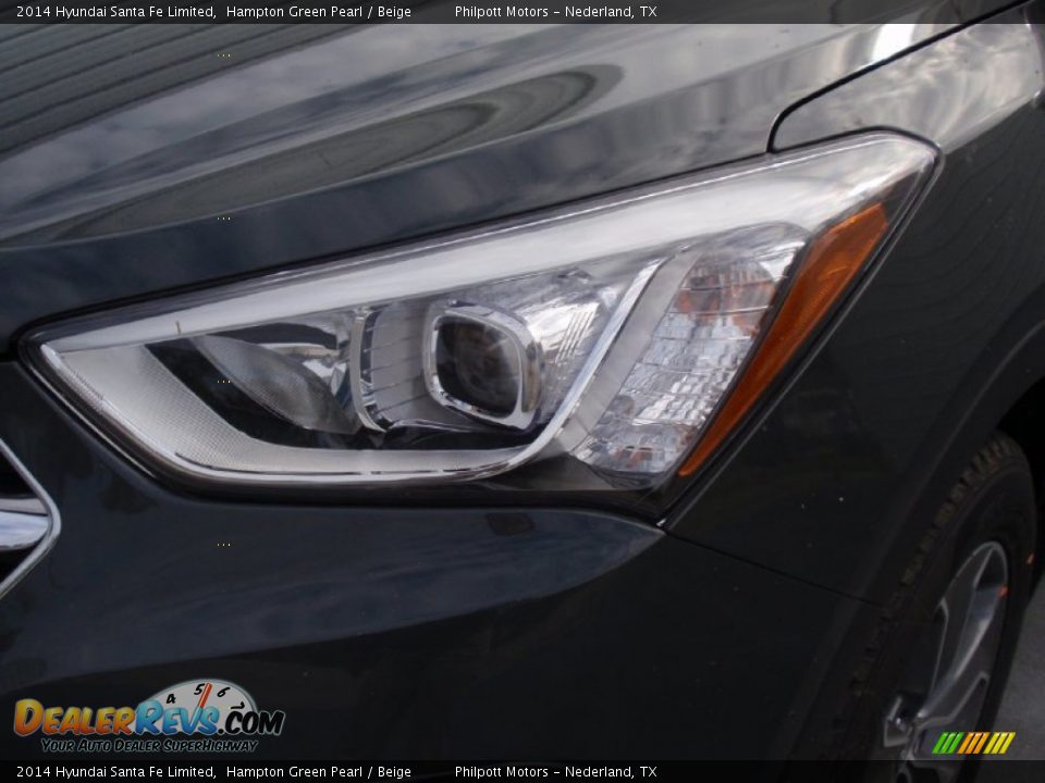 2014 Hyundai Santa Fe Limited Hampton Green Pearl / Beige Photo #9