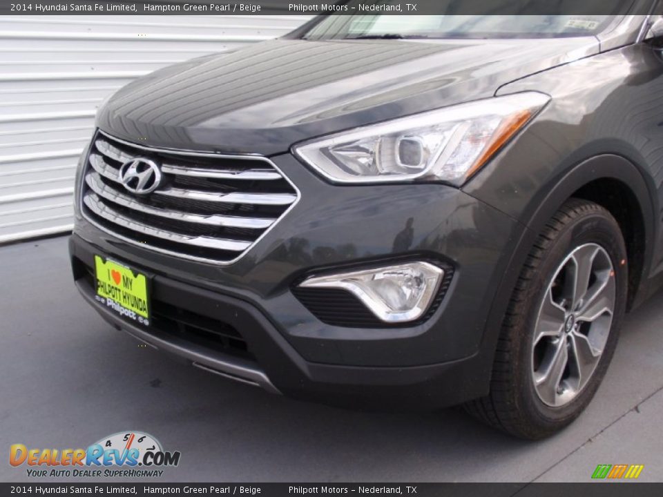 2014 Hyundai Santa Fe Limited Hampton Green Pearl / Beige Photo #11