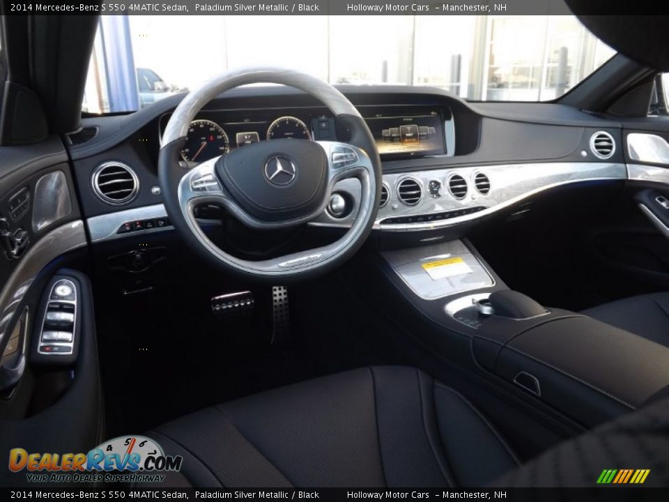 2014 Mercedes-Benz S 550 4MATIC Sedan Paladium Silver Metallic / Black Photo #8