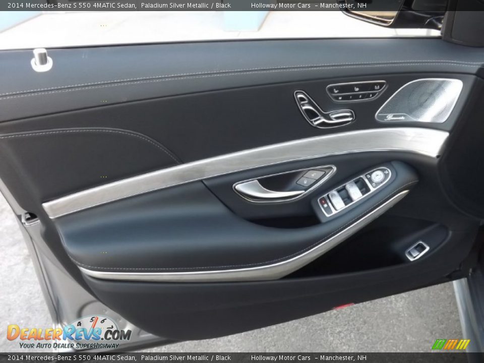 2014 Mercedes-Benz S 550 4MATIC Sedan Paladium Silver Metallic / Black Photo #13