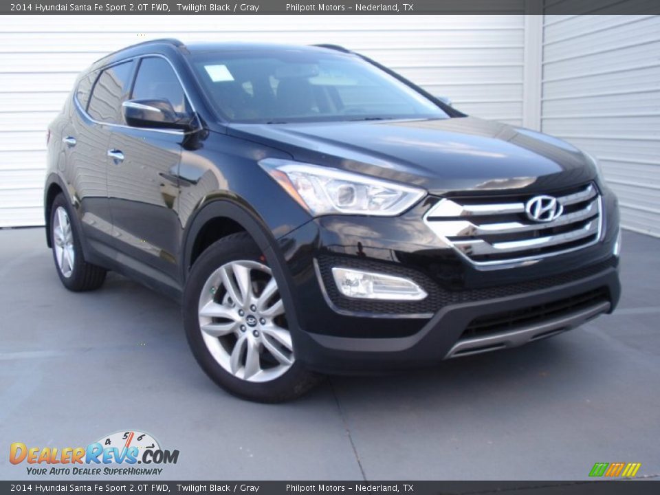 2014 Hyundai Santa Fe Sport 2.0T FWD Twilight Black / Gray Photo #1