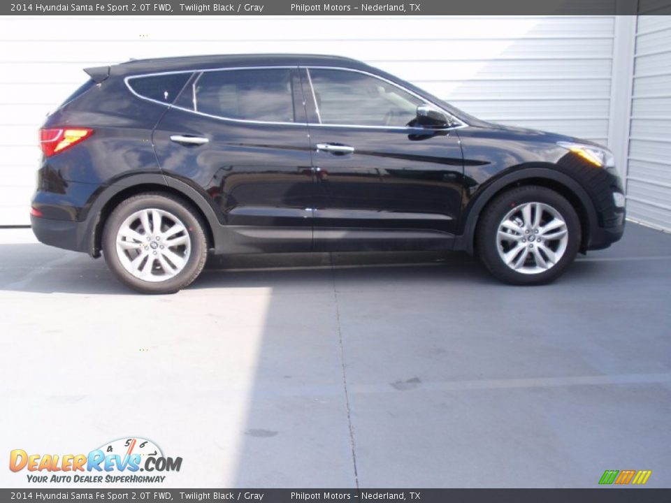 2014 Hyundai Santa Fe Sport 2.0T FWD Twilight Black / Gray Photo #3