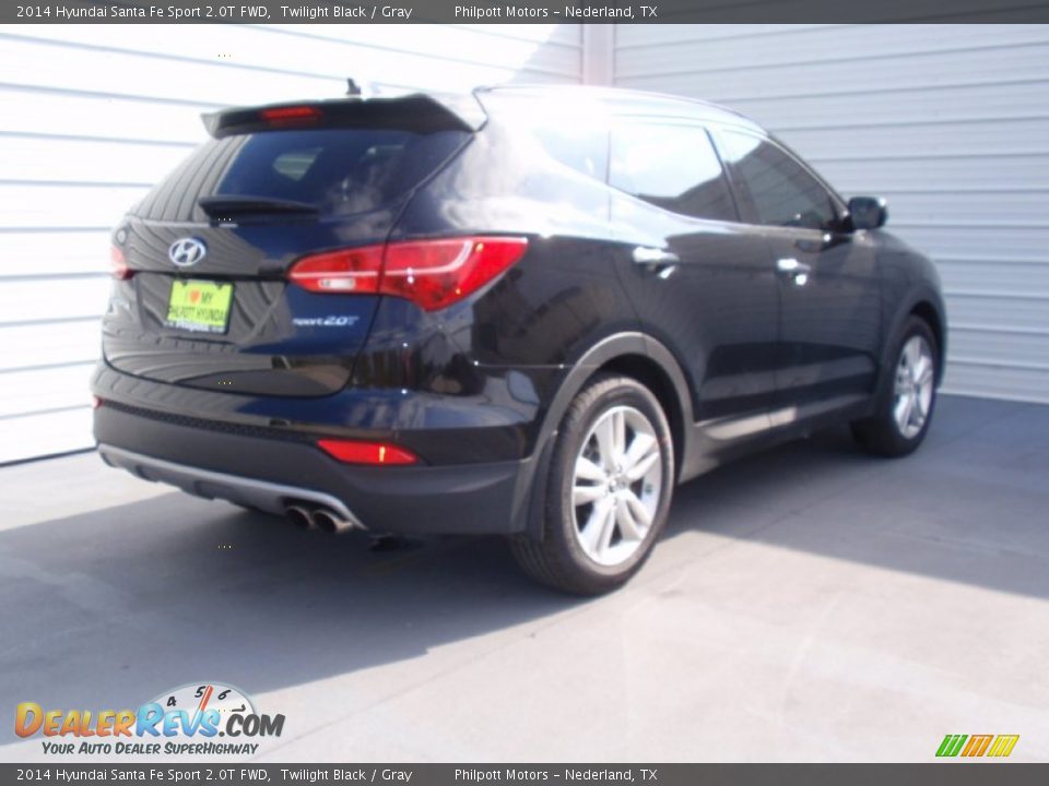 2014 Hyundai Santa Fe Sport 2.0T FWD Twilight Black / Gray Photo #4
