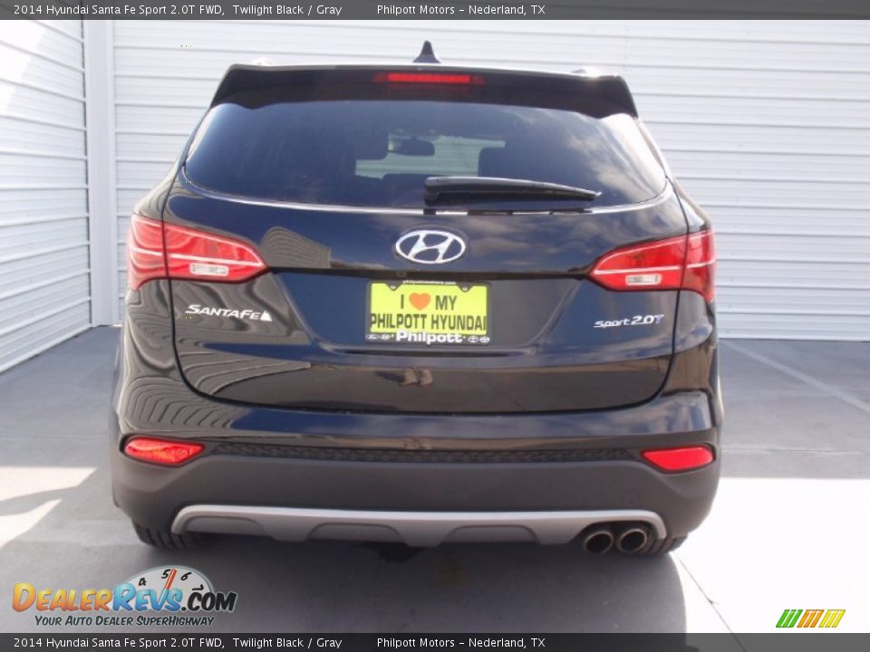2014 Hyundai Santa Fe Sport 2.0T FWD Twilight Black / Gray Photo #5