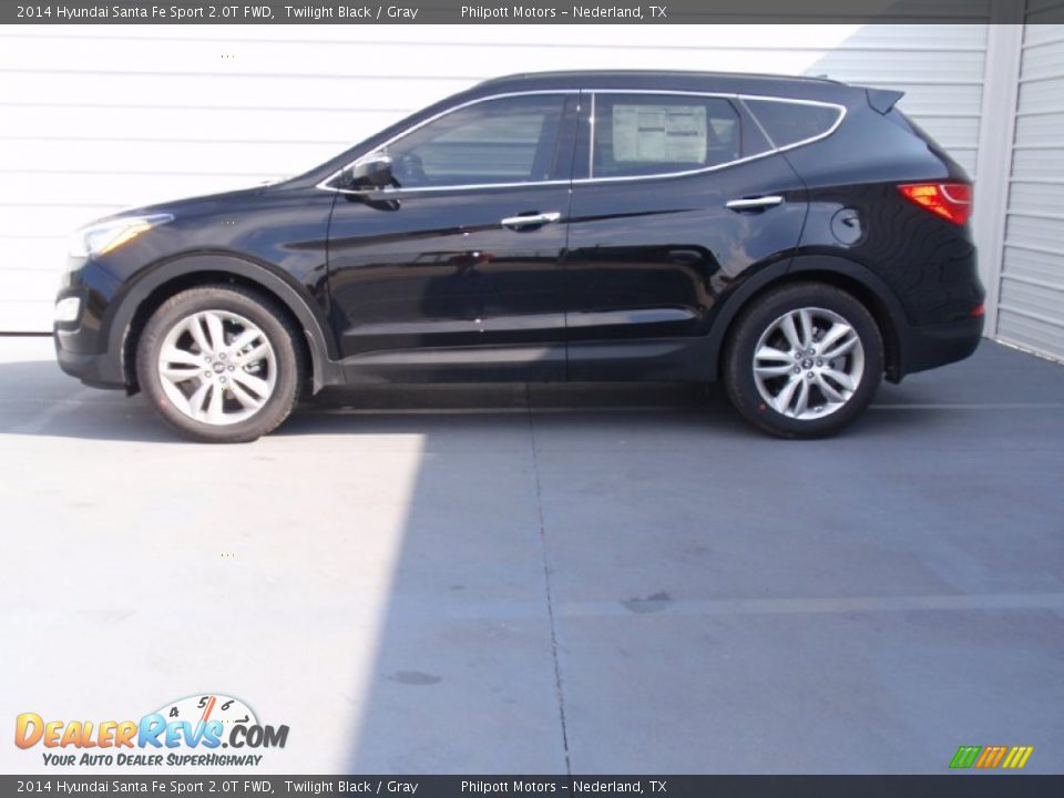 2014 Hyundai Santa Fe Sport 2.0T FWD Twilight Black / Gray Photo #6