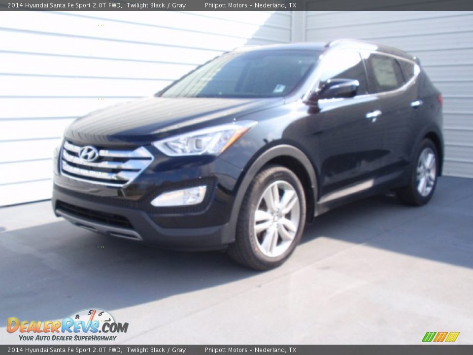 2014 Hyundai Santa Fe Sport 2.0T FWD Twilight Black / Gray Photo #7