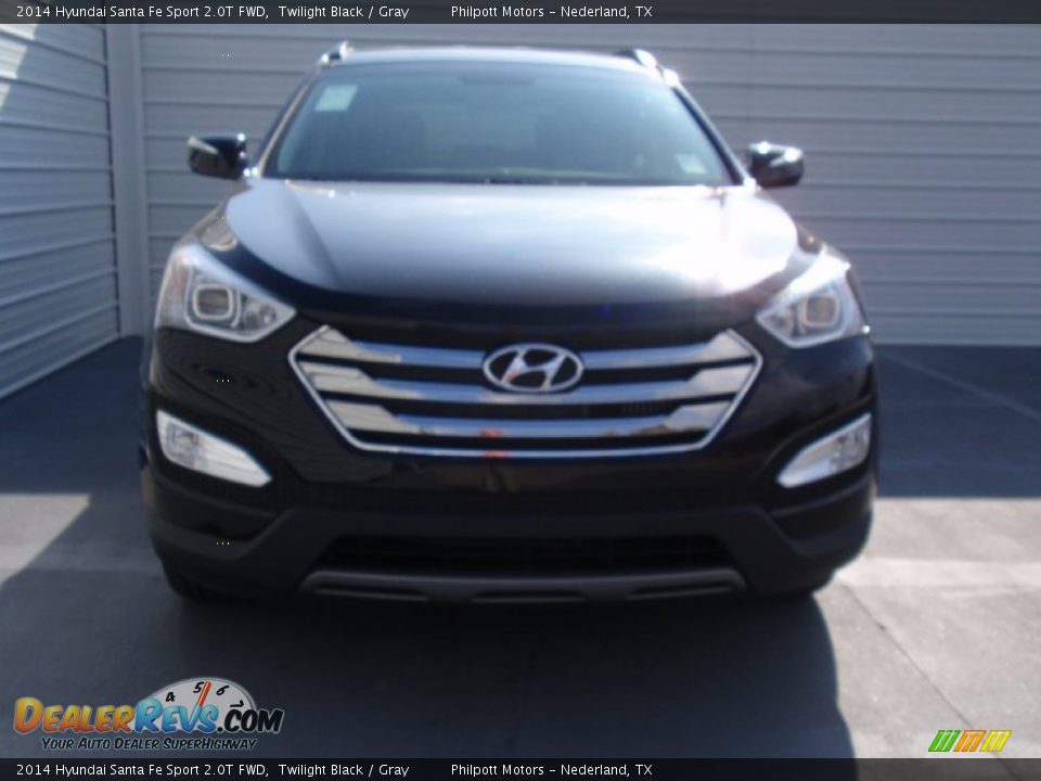 2014 Hyundai Santa Fe Sport 2.0T FWD Twilight Black / Gray Photo #8