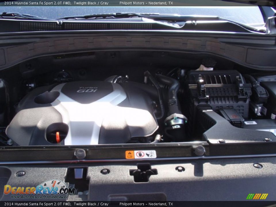 2014 Hyundai Santa Fe Sport 2.0T FWD Twilight Black / Gray Photo #16