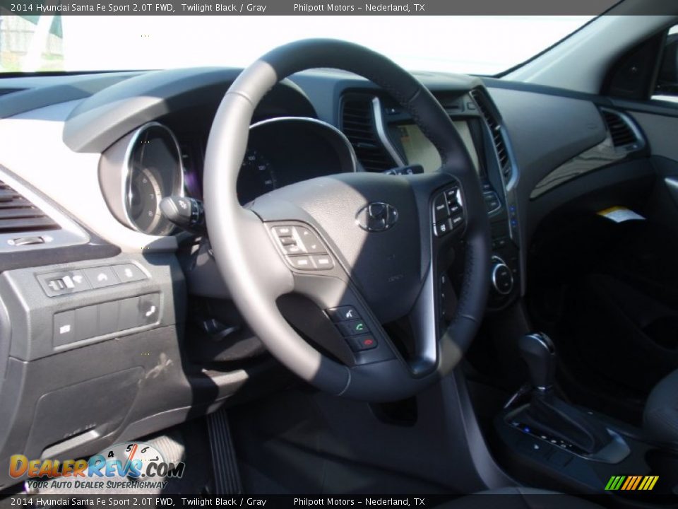 2014 Hyundai Santa Fe Sport 2.0T FWD Twilight Black / Gray Photo #25