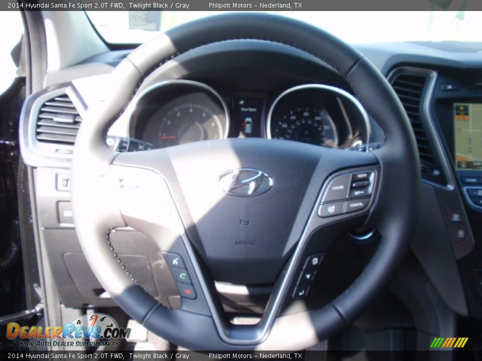 2014 Hyundai Santa Fe Sport 2.0T FWD Twilight Black / Gray Photo #31