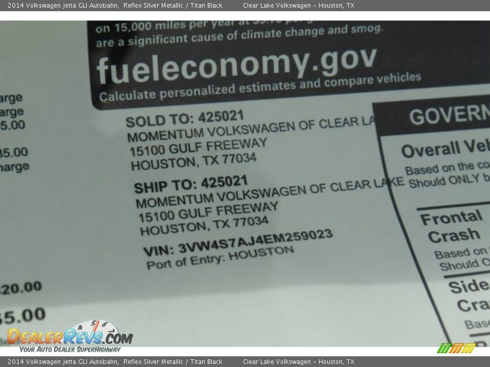 2014 Volkswagen Jetta GLI Autobahn Reflex Silver Metallic / Titan Black Photo #30