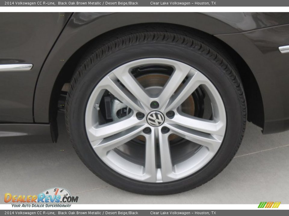 2014 Volkswagen CC R-Line Black Oak Brown Metallic / Desert Beige/Black Photo #5