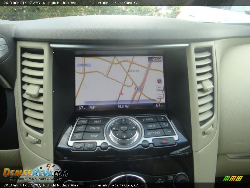 2013 Infiniti FX 37 AWD Midnight Mocha / Wheat Photo #27