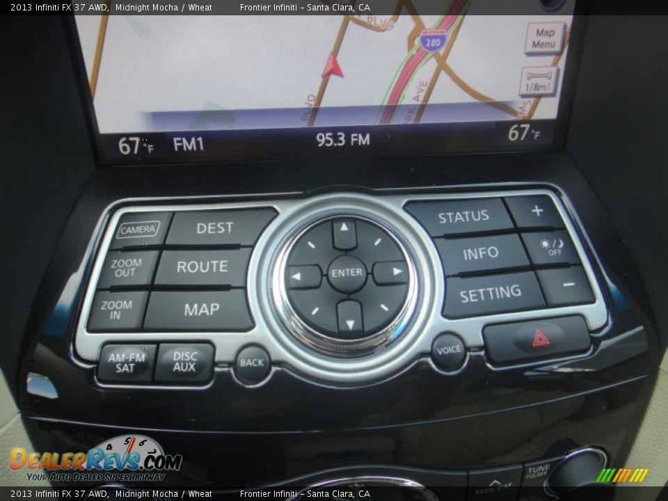 2013 Infiniti FX 37 AWD Midnight Mocha / Wheat Photo #28