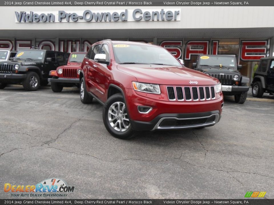 2014 Jeep Grand Cherokee Limited 4x4 Deep Cherry Red Crystal Pearl / Morocco Black Photo #1