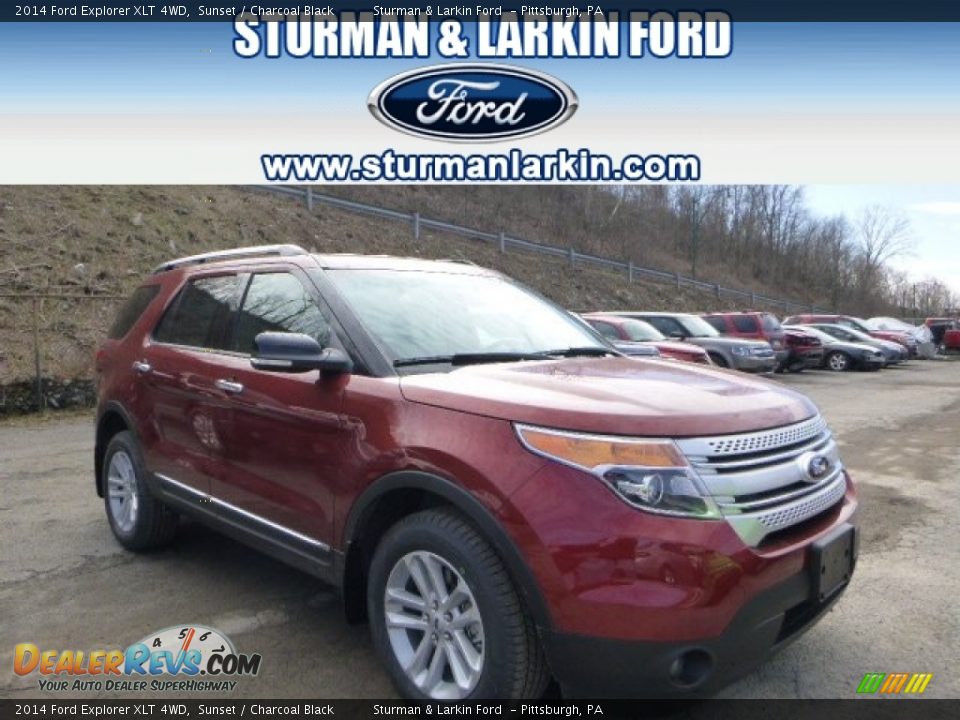 2014 Ford Explorer XLT 4WD Sunset / Charcoal Black Photo #1
