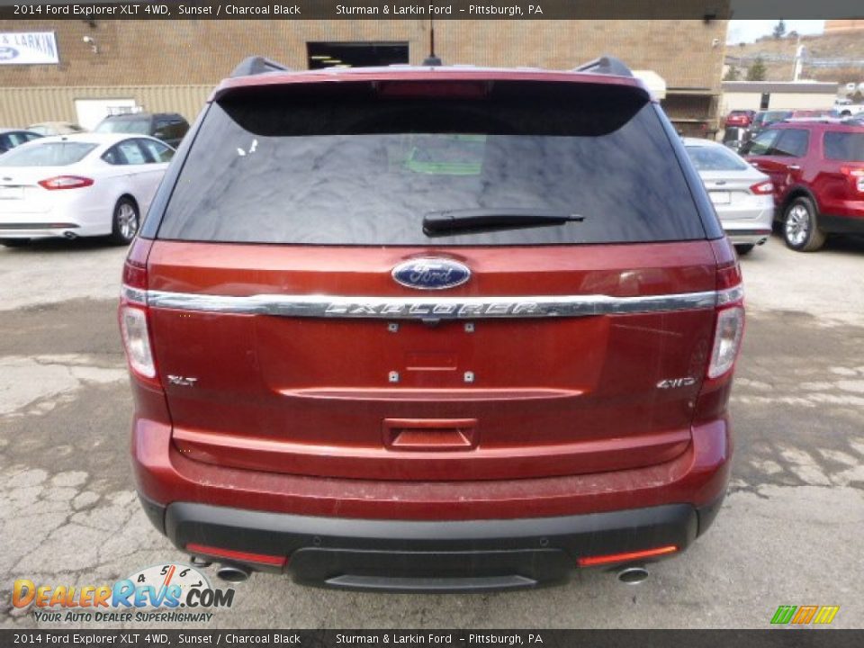 2014 Ford Explorer XLT 4WD Sunset / Charcoal Black Photo #3