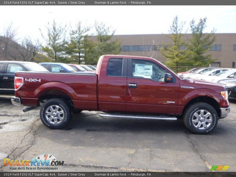 2014 Ford F150 XLT SuperCab 4x4 Sunset / Steel Grey Photo #2