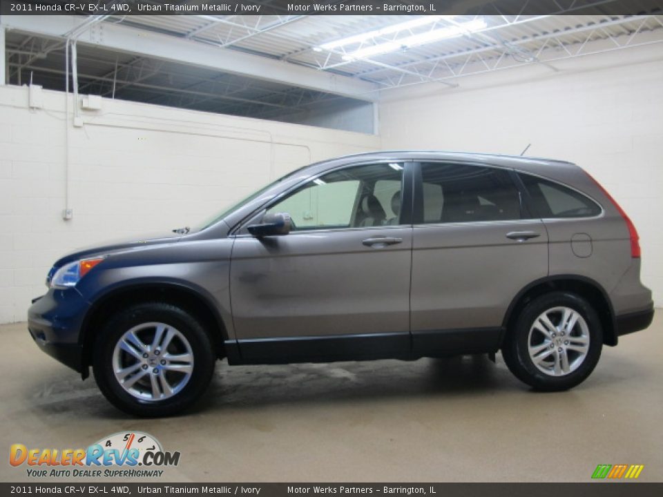 2011 Honda CR-V EX-L 4WD Urban Titanium Metallic / Ivory Photo #4