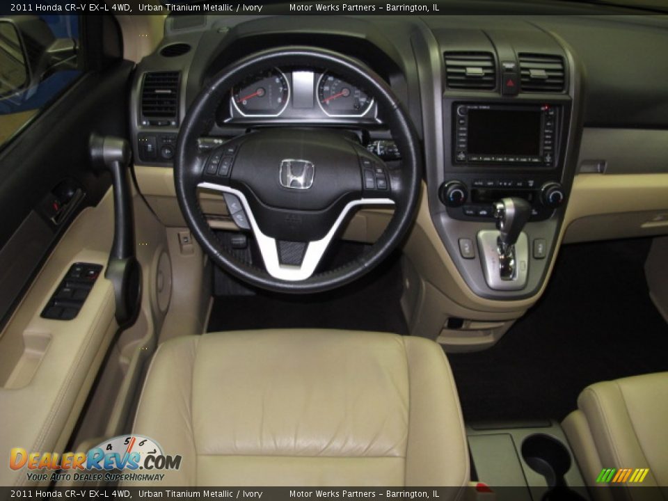 2011 Honda CR-V EX-L 4WD Urban Titanium Metallic / Ivory Photo #23