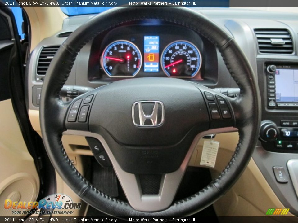 2011 Honda CR-V EX-L 4WD Urban Titanium Metallic / Ivory Photo #31
