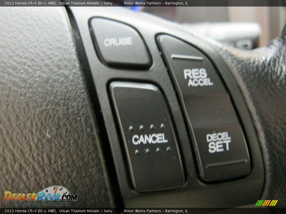 2011 Honda CR-V EX-L 4WD Urban Titanium Metallic / Ivory Photo #32
