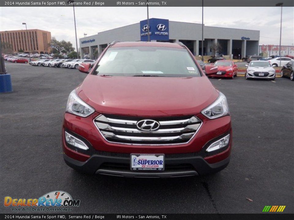 2014 Hyundai Santa Fe Sport FWD Serrano Red / Beige Photo #2