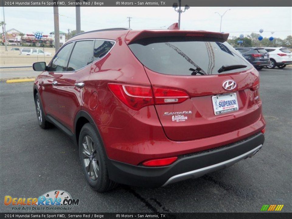 2014 Hyundai Santa Fe Sport FWD Serrano Red / Beige Photo #4
