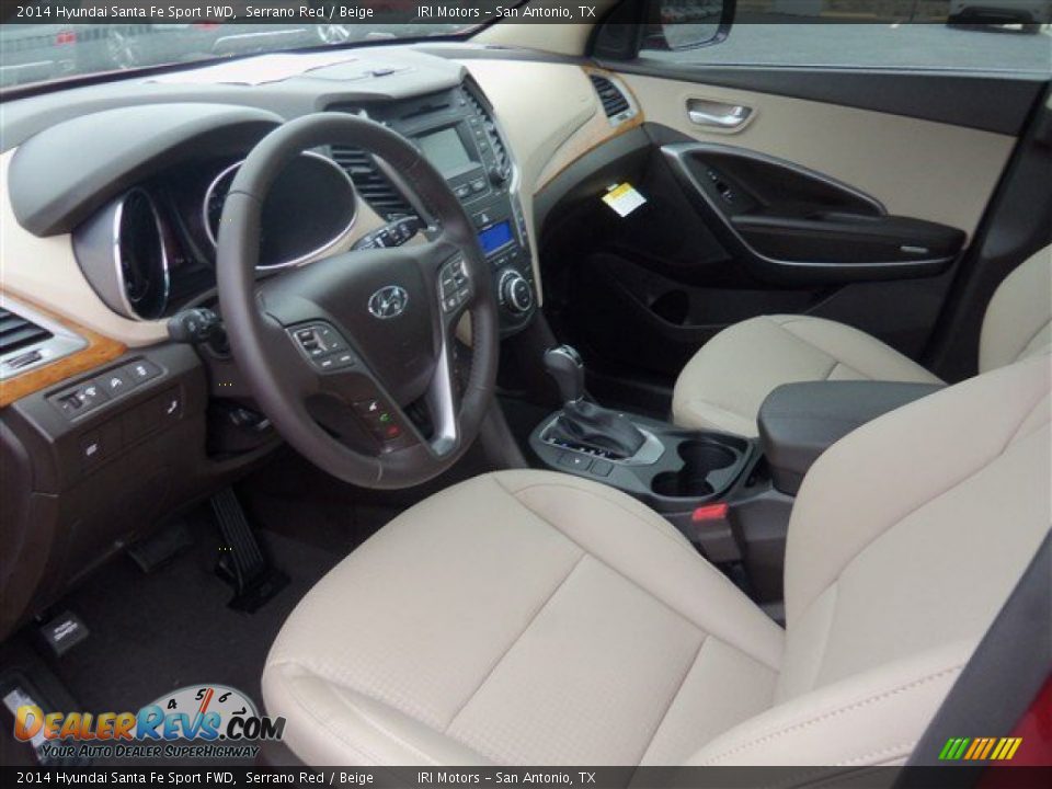 2014 Hyundai Santa Fe Sport FWD Serrano Red / Beige Photo #6