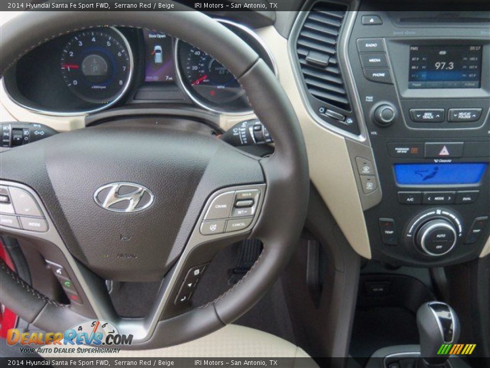 2014 Hyundai Santa Fe Sport FWD Serrano Red / Beige Photo #7
