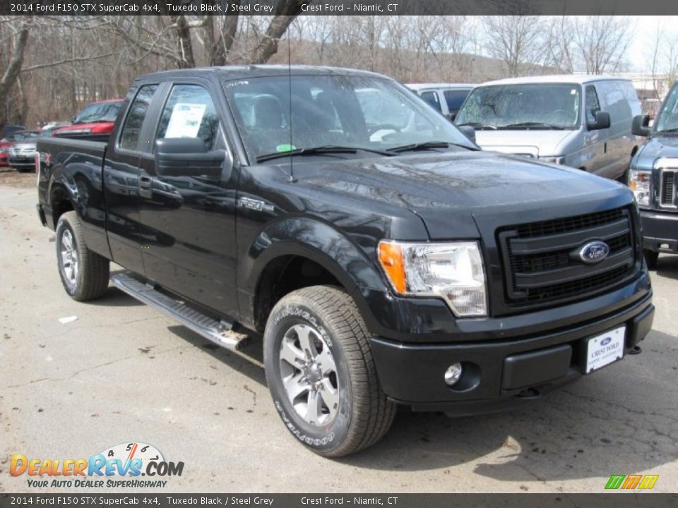 2014 Ford F150 STX SuperCab 4x4 Tuxedo Black / Steel Grey Photo #1