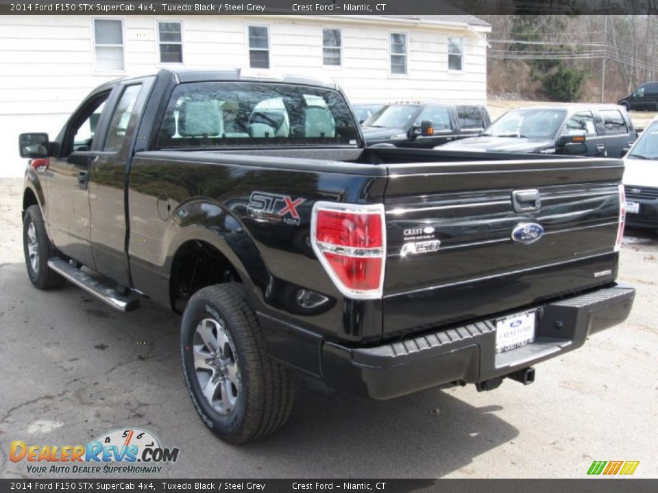 2014 Ford F150 STX SuperCab 4x4 Tuxedo Black / Steel Grey Photo #2