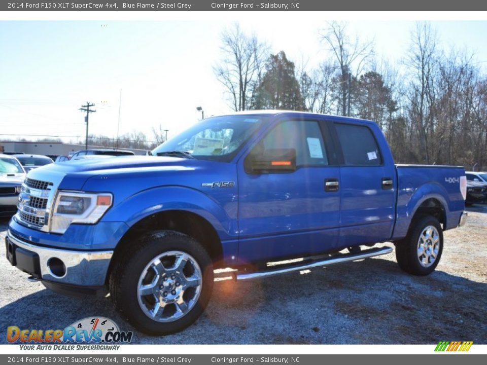 2014 Ford F150 XLT SuperCrew 4x4 Blue Flame / Steel Grey Photo #3