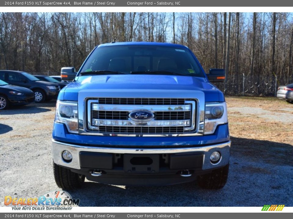 2014 Ford F150 XLT SuperCrew 4x4 Blue Flame / Steel Grey Photo #4