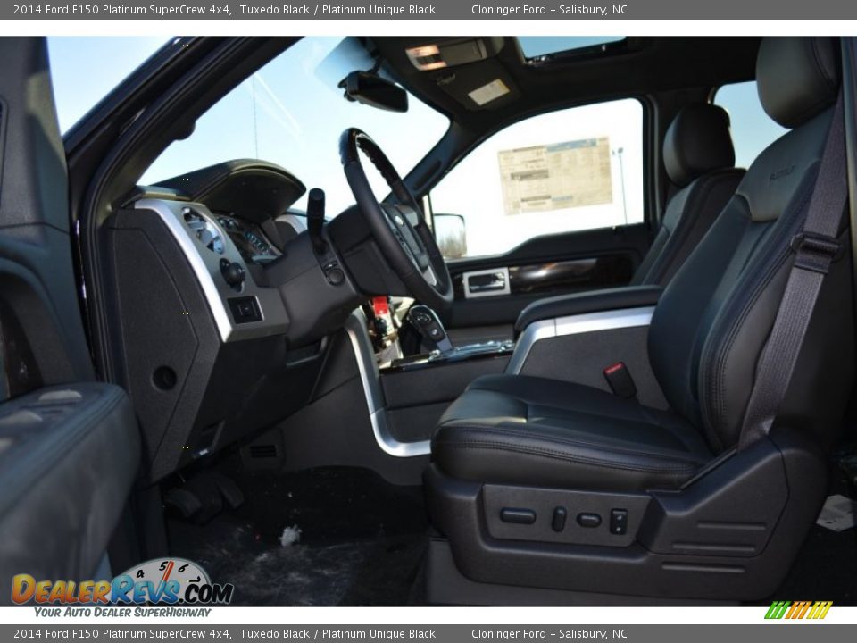 2014 Ford F150 Platinum SuperCrew 4x4 Tuxedo Black / Platinum Unique Black Photo #6