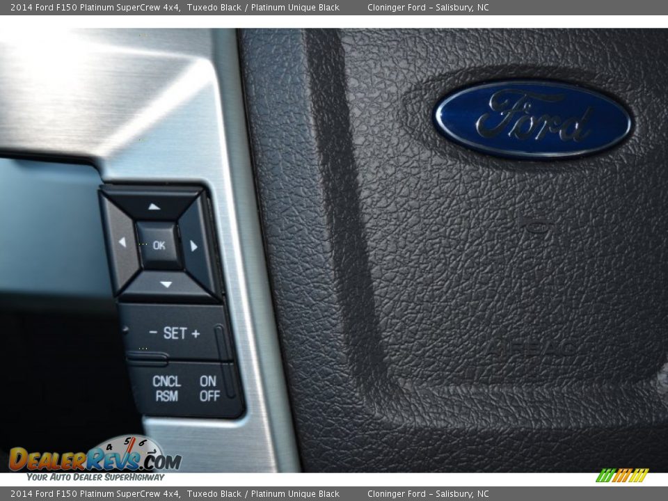 2014 Ford F150 Platinum SuperCrew 4x4 Tuxedo Black / Platinum Unique Black Photo #25