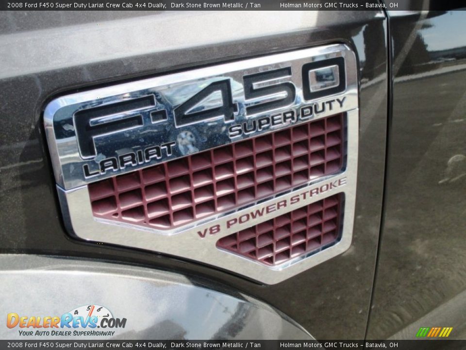 2008 Ford F450 Super Duty Lariat Crew Cab 4x4 Dually Dark Stone Brown Metallic / Tan Photo #5