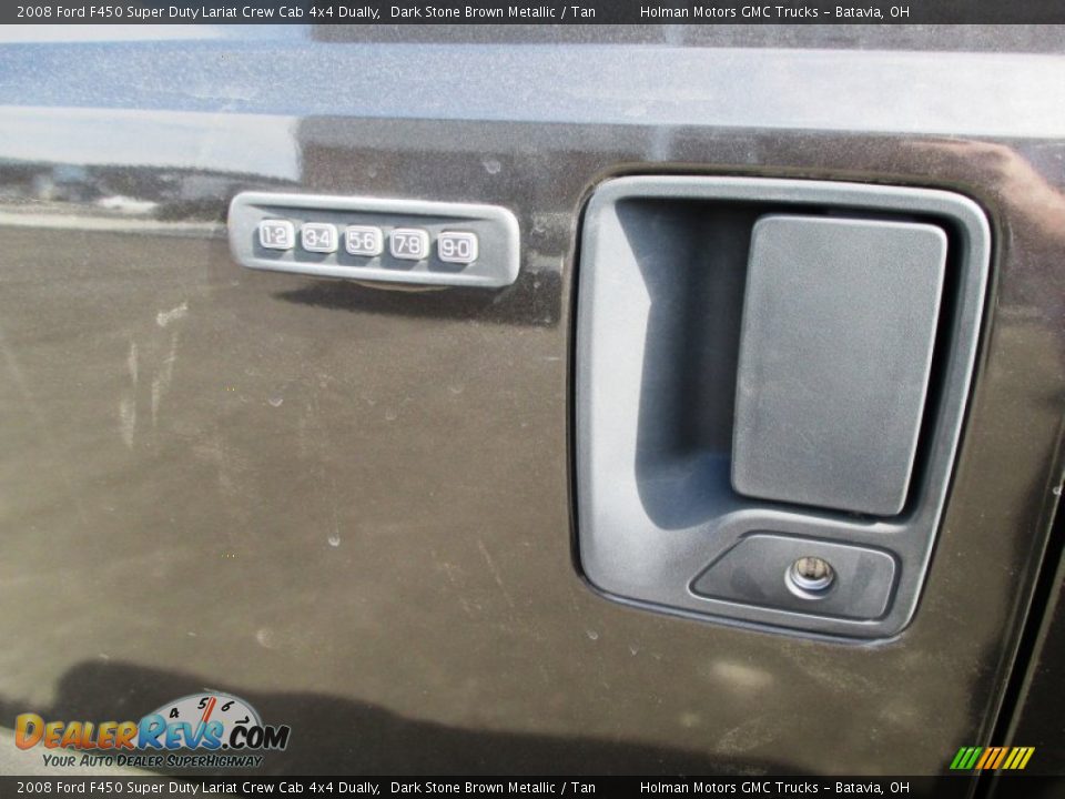 2008 Ford F450 Super Duty Lariat Crew Cab 4x4 Dually Dark Stone Brown Metallic / Tan Photo #6
