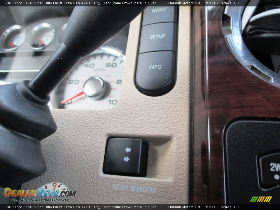2008 Ford F450 Super Duty Lariat Crew Cab 4x4 Dually Dark Stone Brown Metallic / Tan Photo #14