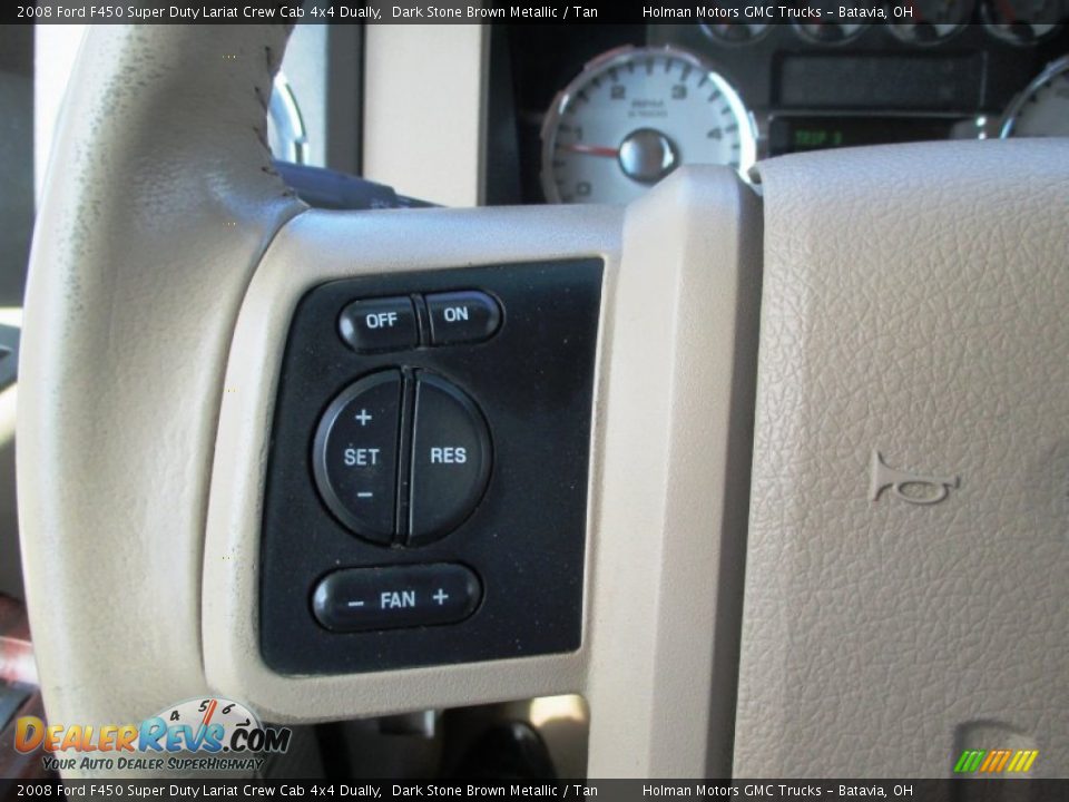 2008 Ford F450 Super Duty Lariat Crew Cab 4x4 Dually Dark Stone Brown Metallic / Tan Photo #17