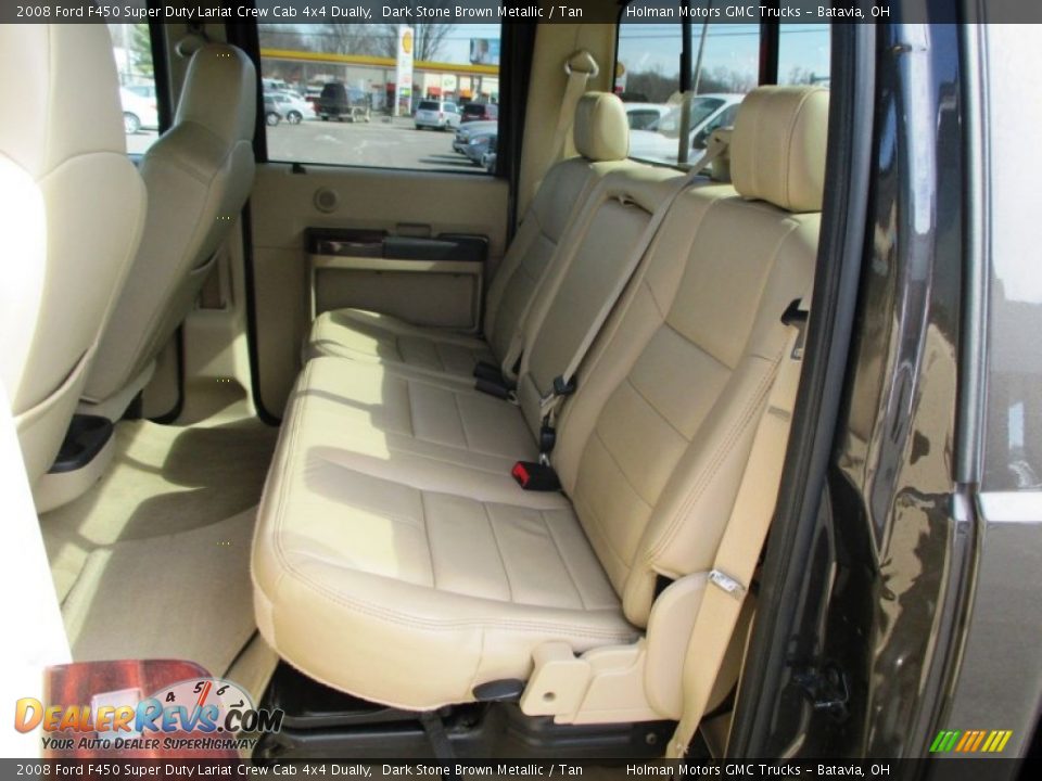 2008 Ford F450 Super Duty Lariat Crew Cab 4x4 Dually Dark Stone Brown Metallic / Tan Photo #26
