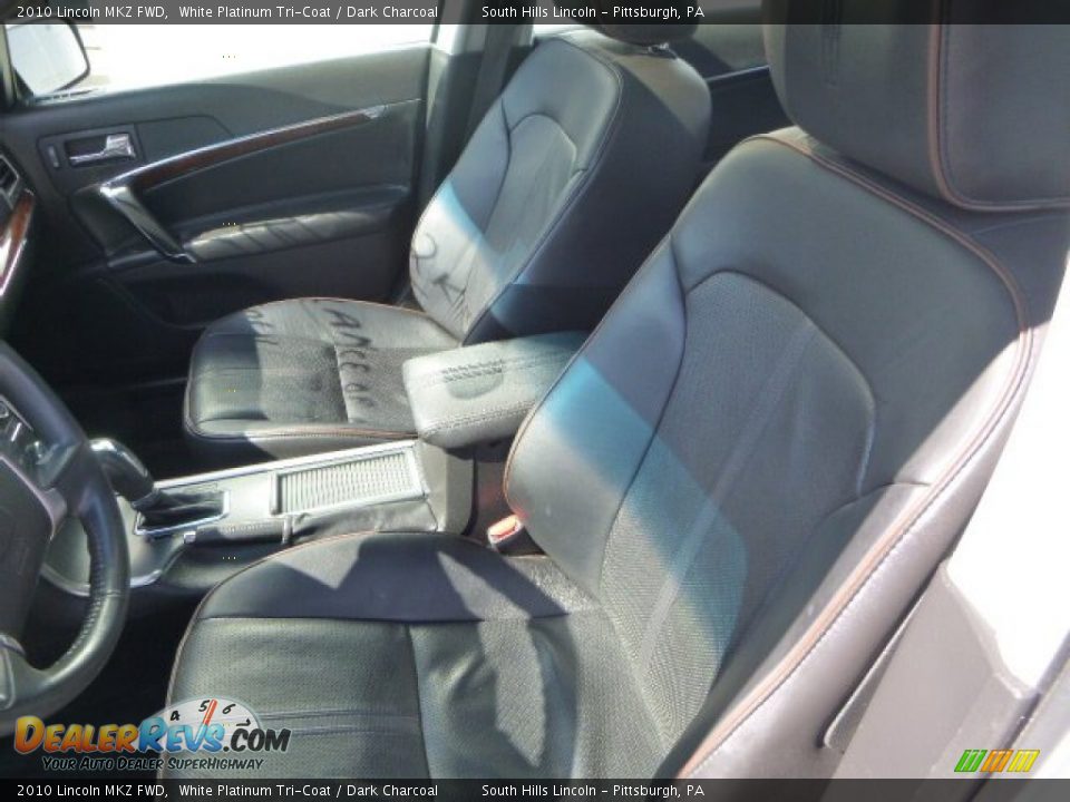 2010 Lincoln MKZ FWD White Platinum Tri-Coat / Dark Charcoal Photo #15