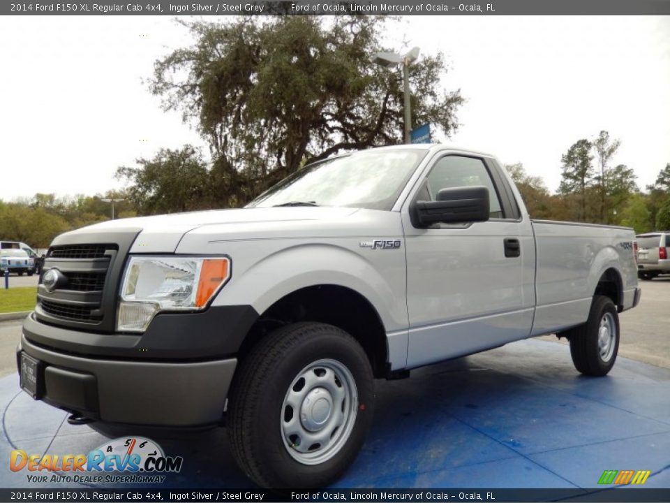 2014 Ford F150 XL Regular Cab 4x4 Ingot Silver / Steel Grey Photo #1