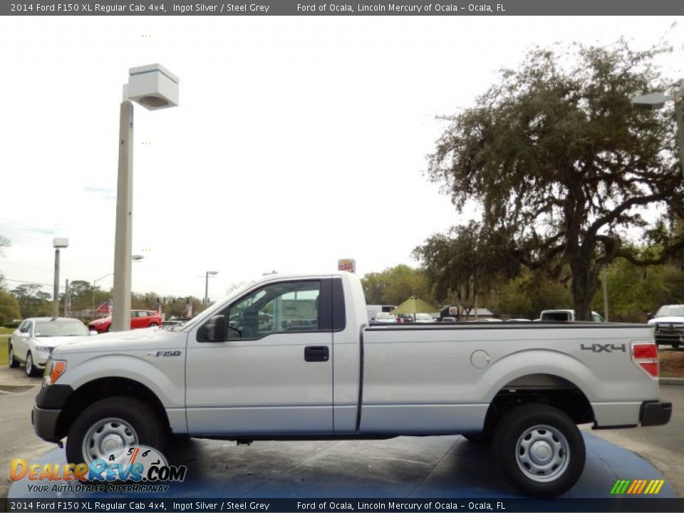 2014 Ford F150 XL Regular Cab 4x4 Ingot Silver / Steel Grey Photo #2