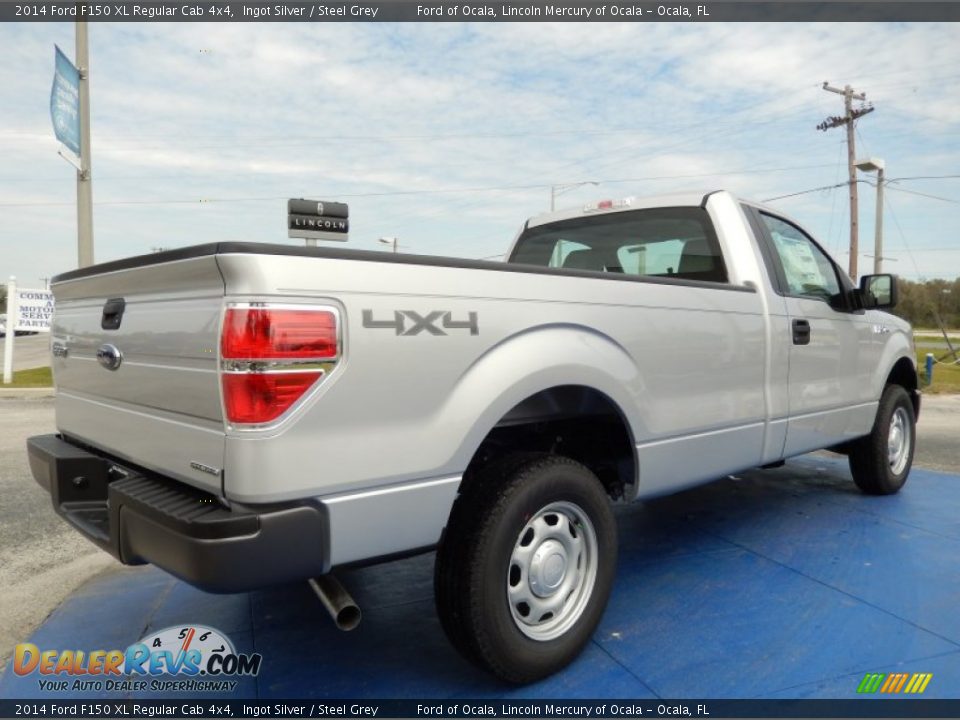 2014 Ford F150 XL Regular Cab 4x4 Ingot Silver / Steel Grey Photo #3
