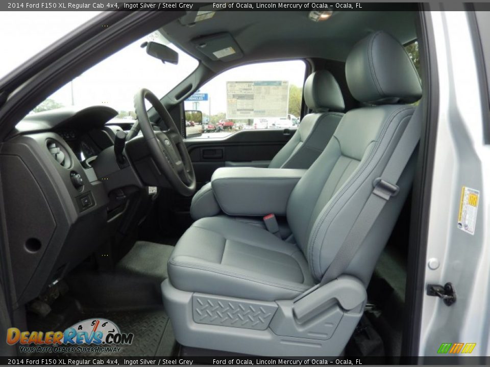 2014 Ford F150 XL Regular Cab 4x4 Ingot Silver / Steel Grey Photo #6